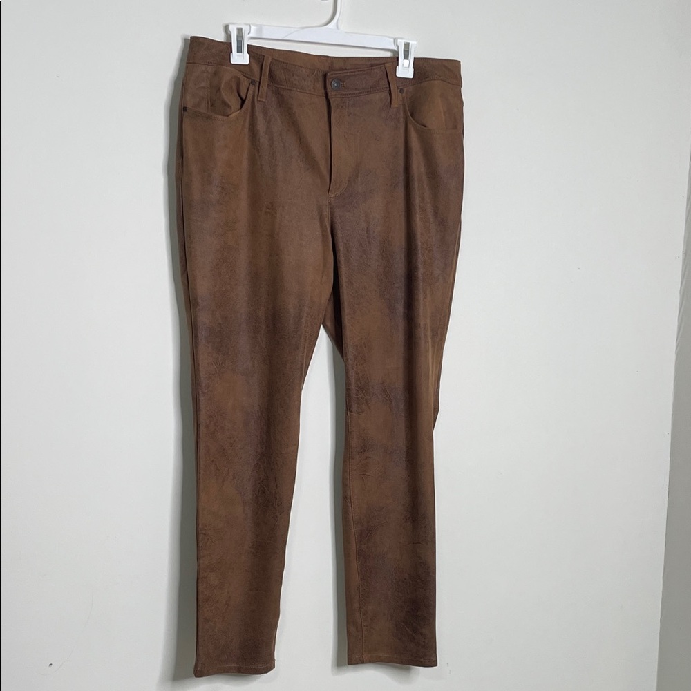 Chico's Tan Faux Suede Trousers